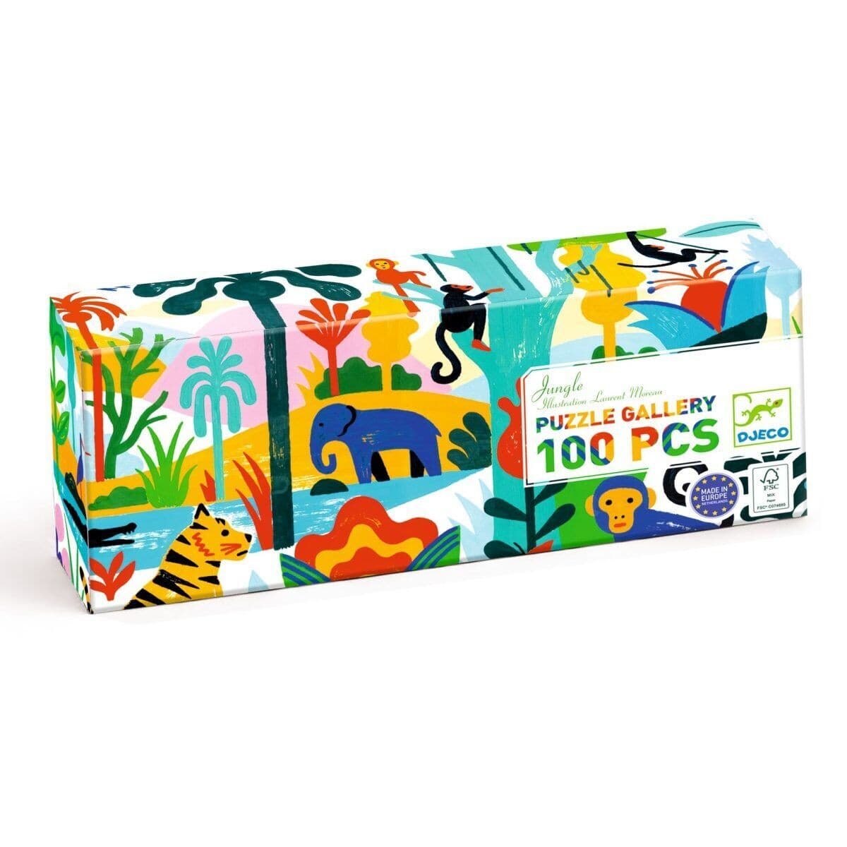 DJECO Puzzles y encajes Puzzle Galeria Jungle 100 piezas