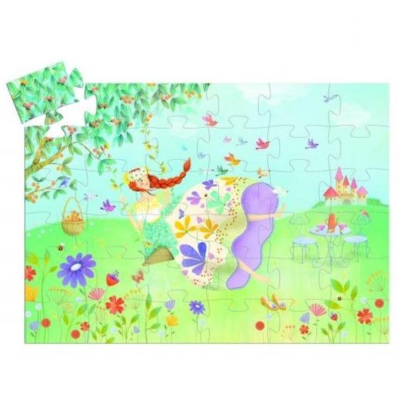 DJECO Puzzles y encajes Puzzle Silueta The Princess of Spring 36 piezas DJ07238
