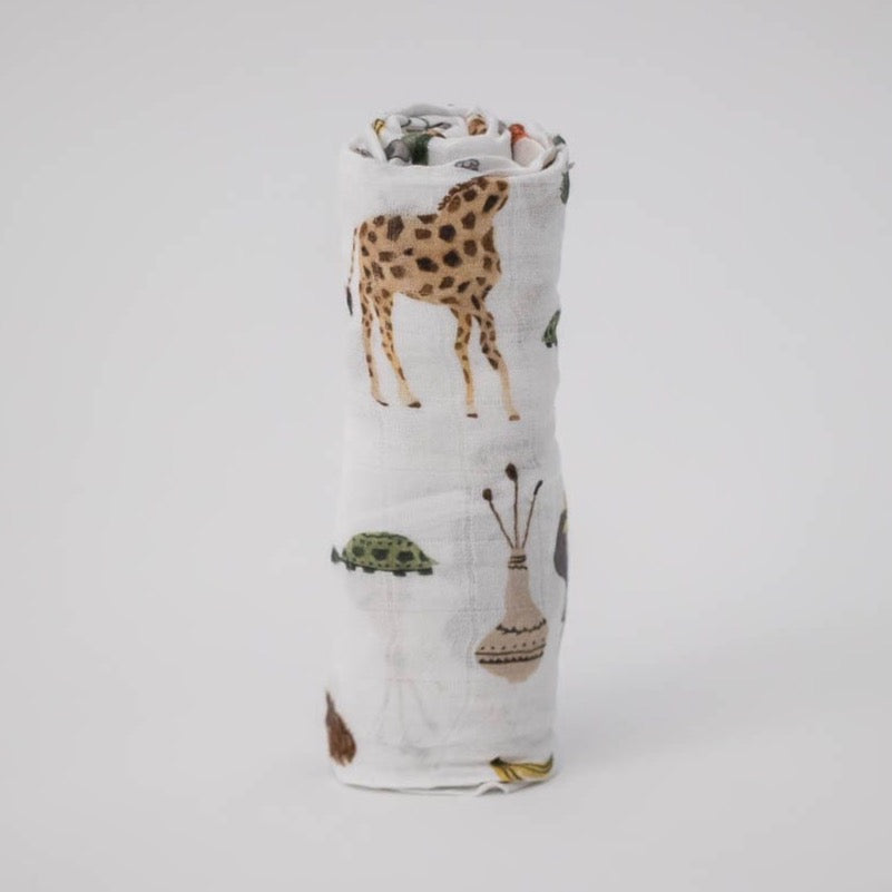 LITTLE UNICORN Accesorios bebé Manta Deluxe Swaddle Muselina - Safari UB0530