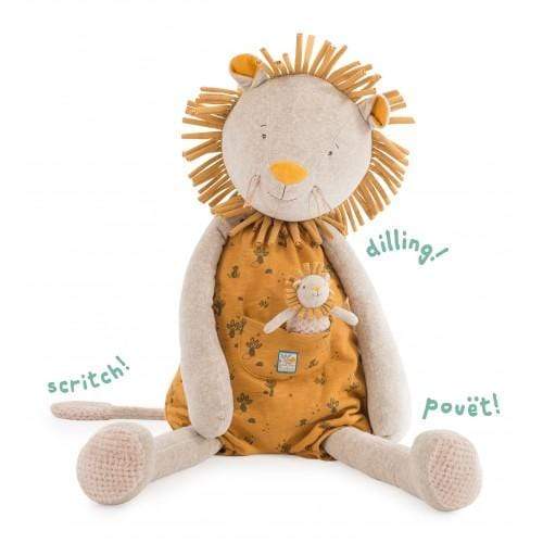 MOULIN ROTY Decoración Peluche Gigante 80 cm León - Baobab 669026